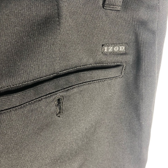 Izod Golf XFG Men's Pants Black 32x32 Flat Front Polyester - Picture 4 of 9